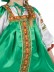 Русский народный костюм &quot;Василиса&quot; детский атласный зеленый сарафан и блузка