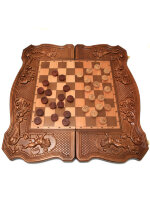 Игровой набор - шахматы+шашки+нарды (бук)