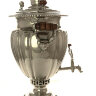 Угольный никелированный самовар 6 литров яйцо с гранями фабрика Воронцова, арт. 433780