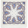 Платок из шерсти "Аромат любви" с шелковой бахромой 1432-2, 146х146 см
