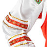 Русский народный костюм "Василиса" женский атласный красный сарафан и блузка XL-XXXL