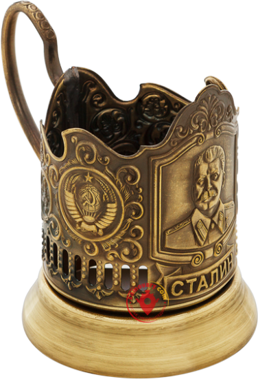 Подстаканник латунный &quot;Сталин&quot;